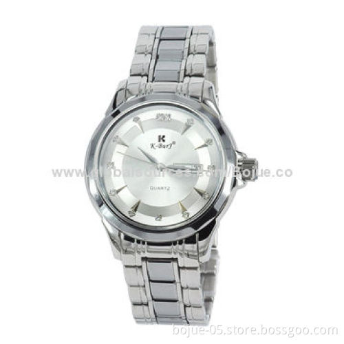 Silvery Stainless Gent's Watch with Quartz Movement, 3ATM Waterproof